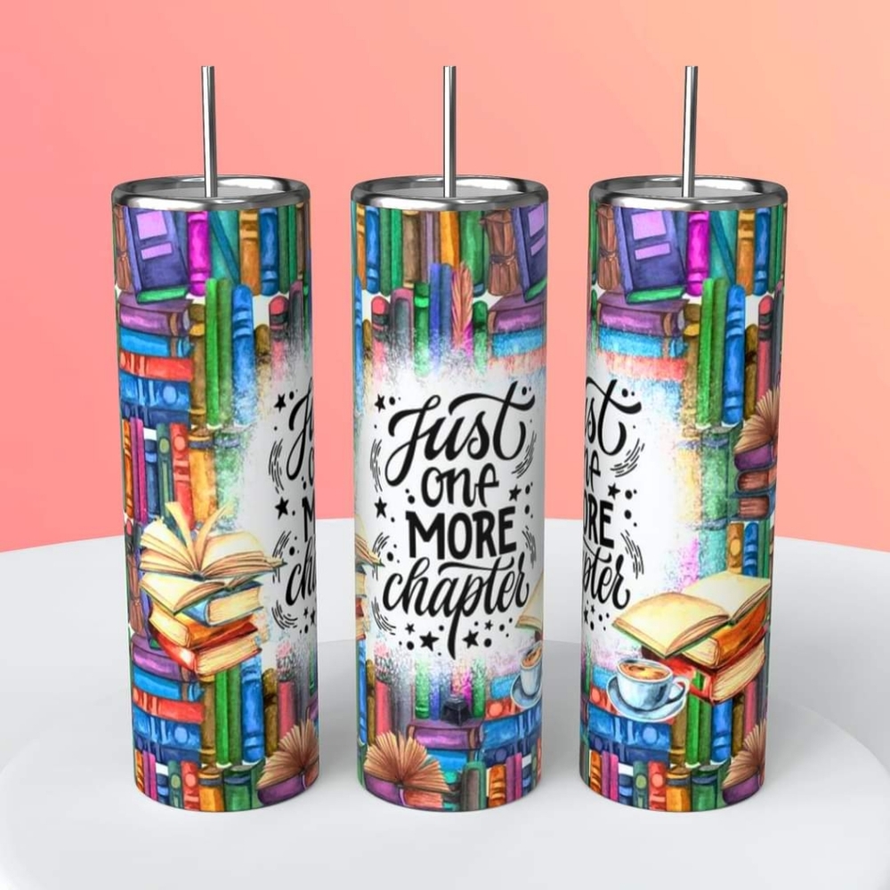 Just One More Chapter Book Lover 20oz Tumbler